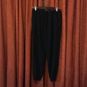 Black joggers, harem style